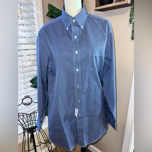 Jos. A. Bank Blue Micro-Check Button-Down Dress Shirt